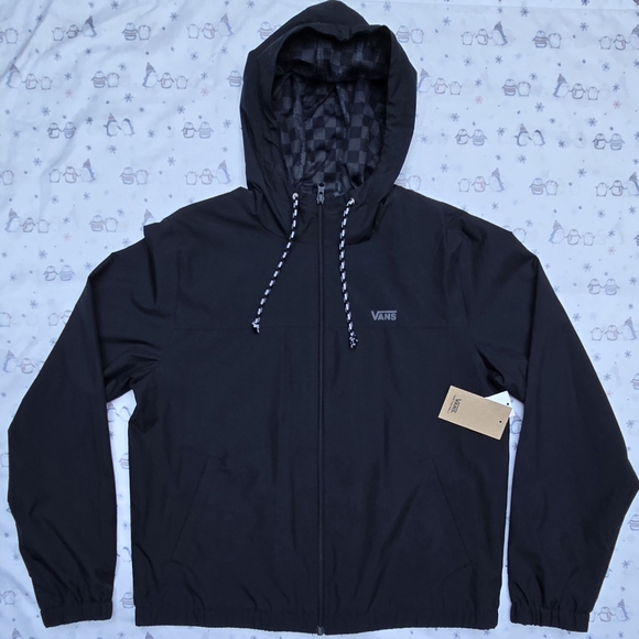 Vans Black Hooded Windbreaker for Women - Picture 1 of 7